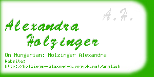 alexandra holzinger business card